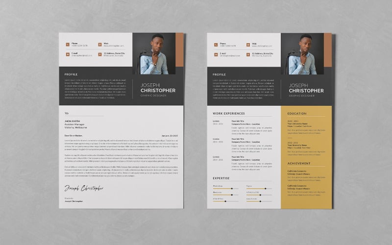 Currículum/CV Plantillas de diseño PSD Vol. 140