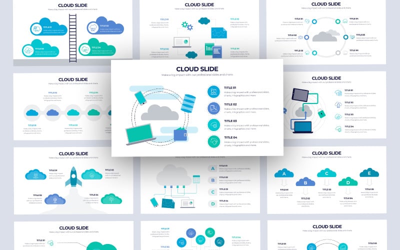 Business Cloud Infographic Keynote mall