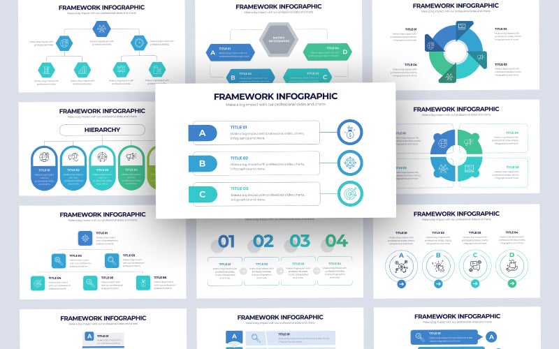 Business Framework Infografika Szablon prezentacji Google