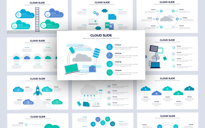 Інфографічний шаблон бізнес-хмари PowerPoint