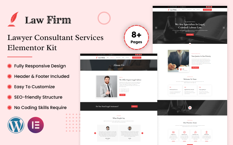 LawFirm - Юридический консультант Elementor Kit