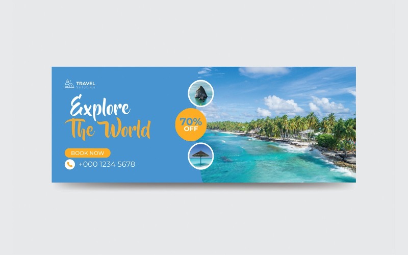 Modello per foto di copertina di Facebook del tour di viaggio