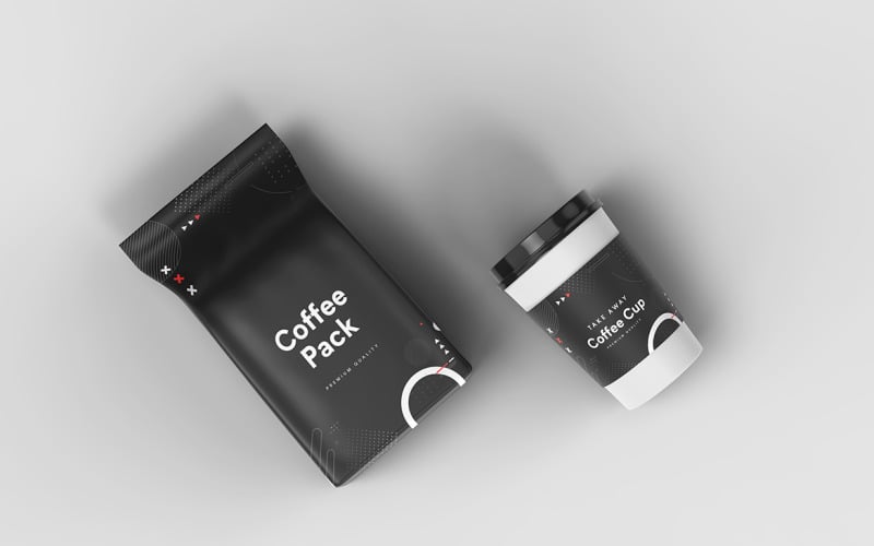 Take Away Coffee Cup Mockup Template Vol 53 - TemplateMonster