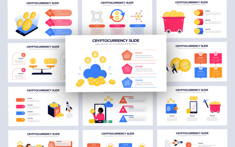 Cryptocurrency Vector Infographic Google Slides mall