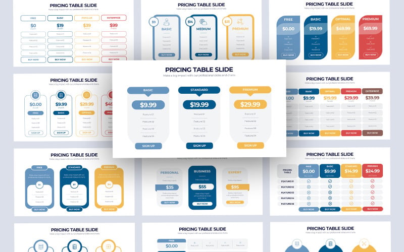 Инфографический шаблон Google Slides Table для бизнеса