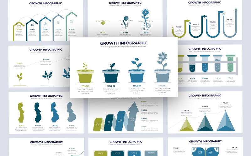 Zakelijke groei Infographic Google Slides-sjabloon