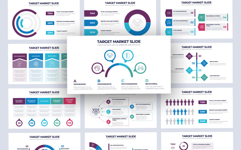 Doelmarkt Infographic Google Slides-sjabloon