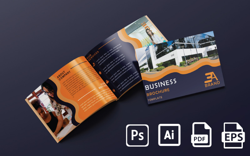 Professzionális Bifold prospektussablon | Modern és szerkeszthető brosúratervezés