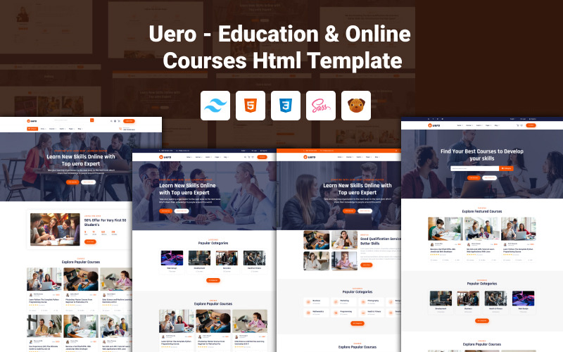 Uero - Utbildning & onlinekurser Html 5 tailwind Mall