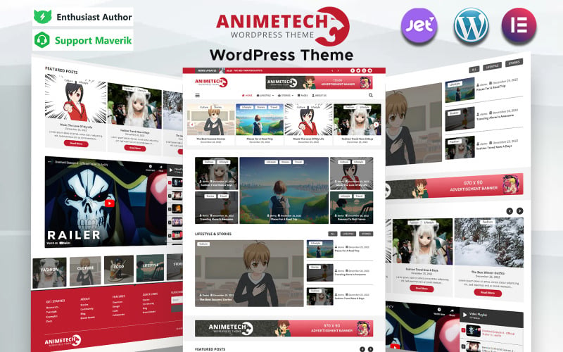 8 Anime Streaming WordPress Themes for Animation Cartoon Movies