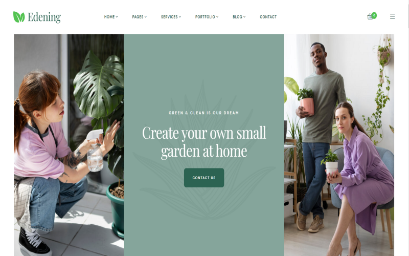 Edening - Thème WordPress pour le jardinage paysager