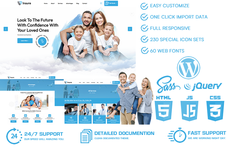 Insure — страховая WordPress тема