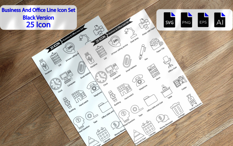 Premium Business A Office Icon Pack