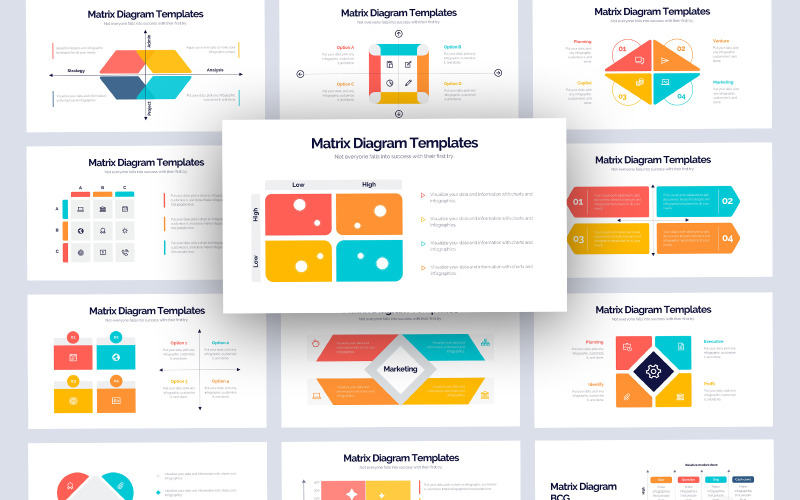 Шаблон інфографіки Matrix Diagram Google Slides