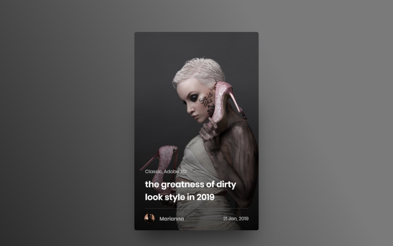 Blog Widżet Hero Header Strona docelowa Adobe XD Szablon tom 017