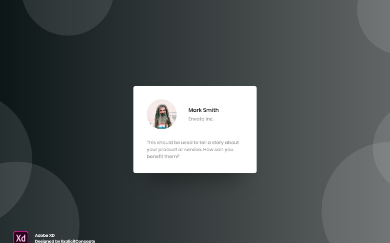 Целевая страница заголовка Testimonial Hero Adobe XD Template Vol 050