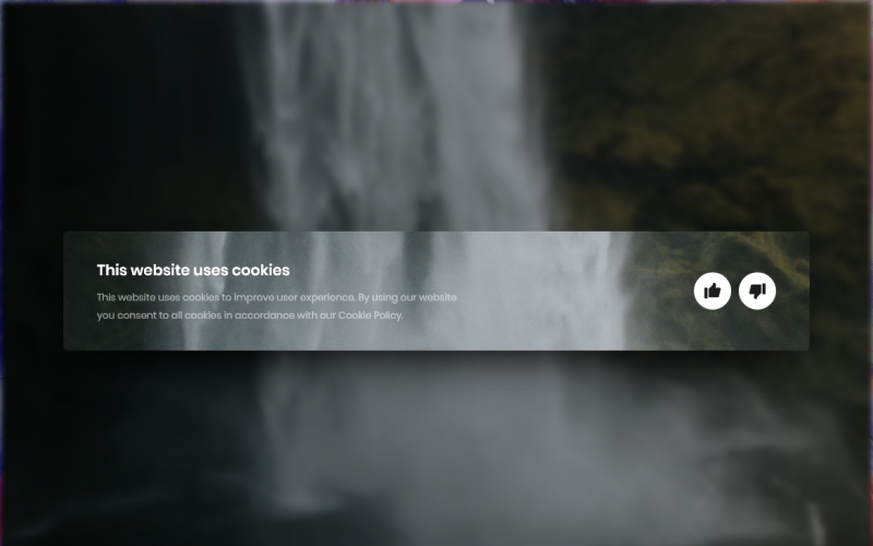 Cookies Popup Hero Header Целевая страница Шаблон Adobe XD Vol 028