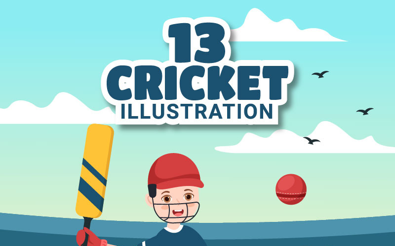 13 Cricket-Sportillustration