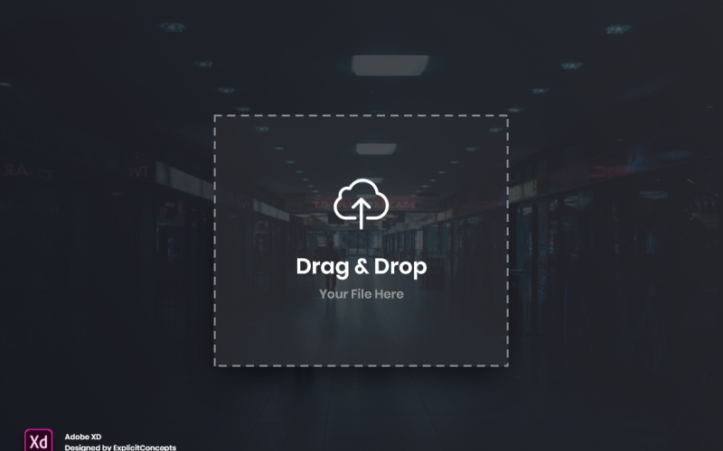 Drag Image Widget Hero Header Landing Page Adobe XD Template Vol 043