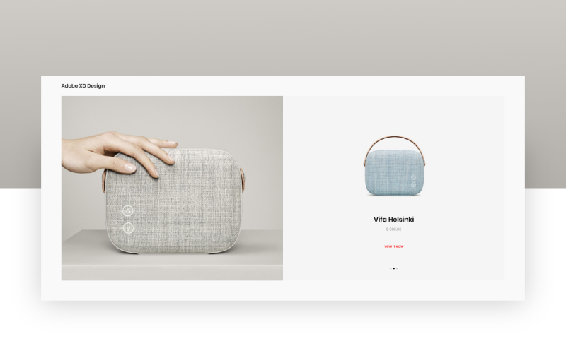 Strona docelowa nagłówka bohatera Szablon Adobe XD, tom 004