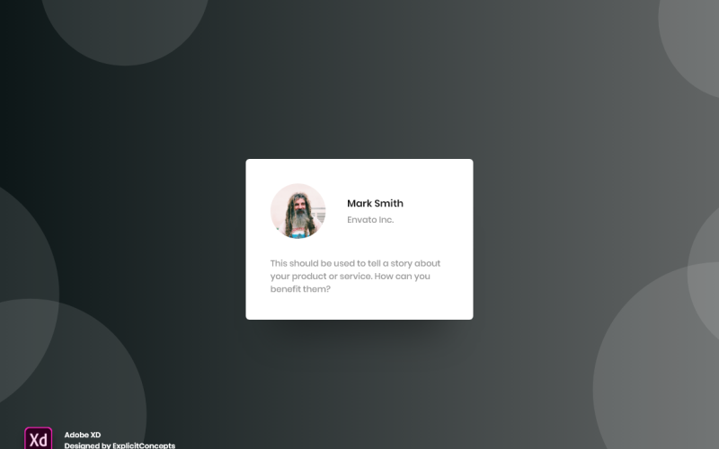 Testimonial Hero Header Landing Page Adobe XD Template Vol 050