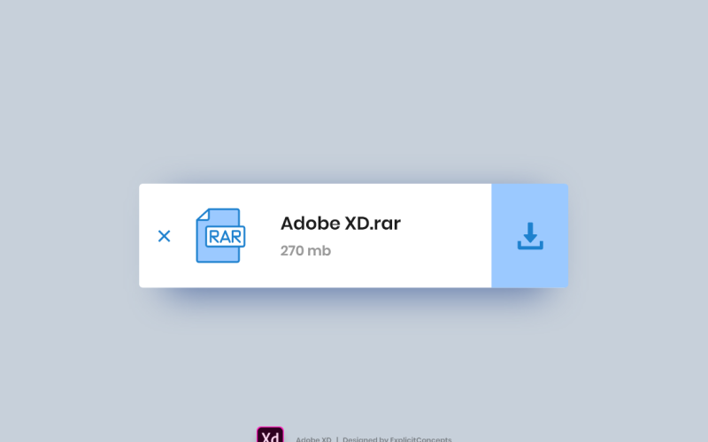 Завантажте шаблон цільової сторінки заголовка Widget Hero Adobe XD, том 034