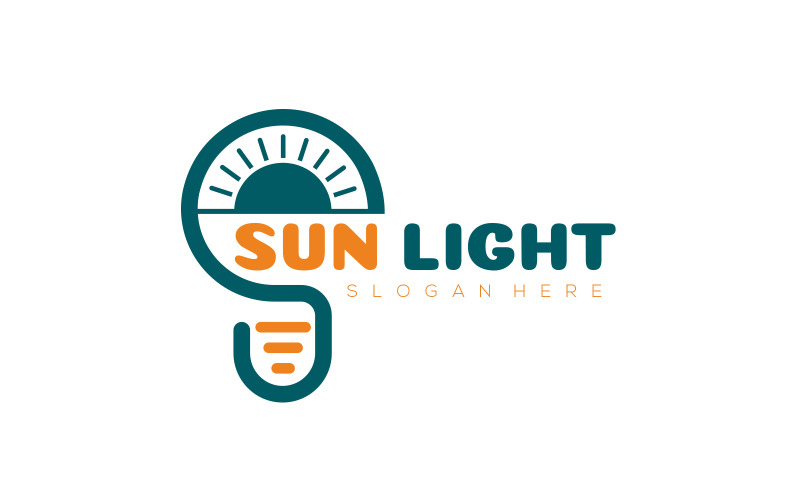 Luz do Sol | Design de logotipo de luz solar premium | Modelo de Logotipo de Vetor de Luz do Sol Infinito