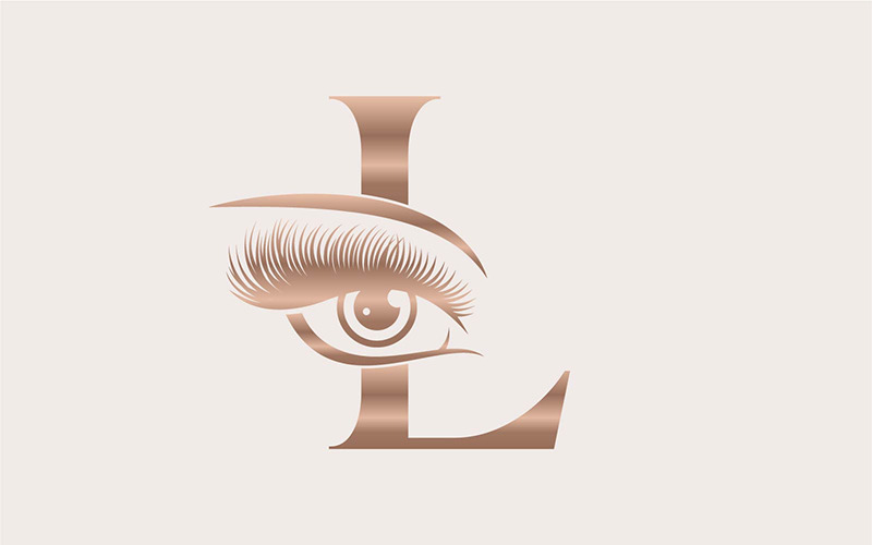 Merk Logo Ontwerp Schoonheid Cosmetische L