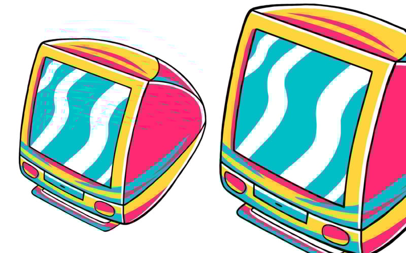 Retro Computer (90's Vibe) Vector Illustration