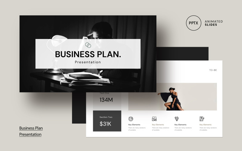 Businessplan presentatiesjabloon lay-out