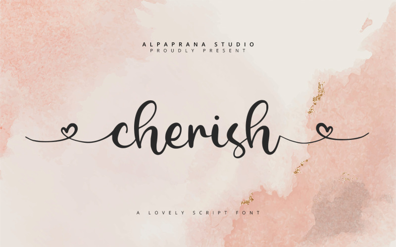 Cherish — romantyczna czcionka skryptu