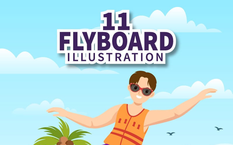 11 Flyboard deporte ilustración