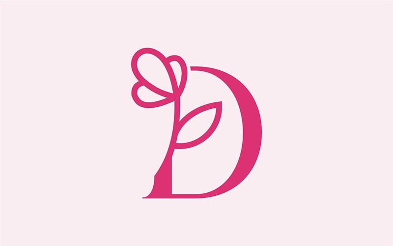 Beautiful Fashion Beauty Logo Letter D - TemplateMonster