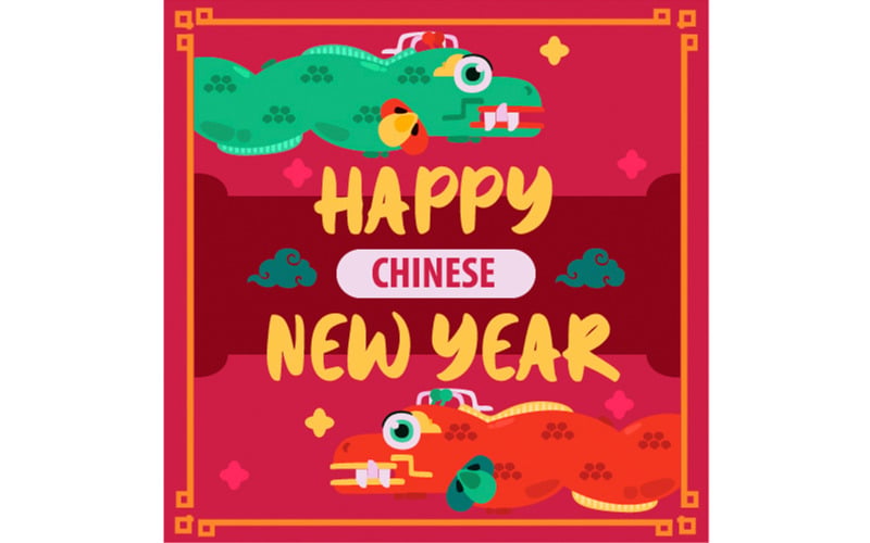 Gelukkig Chinees Nieuwjaar Festival Illustratie