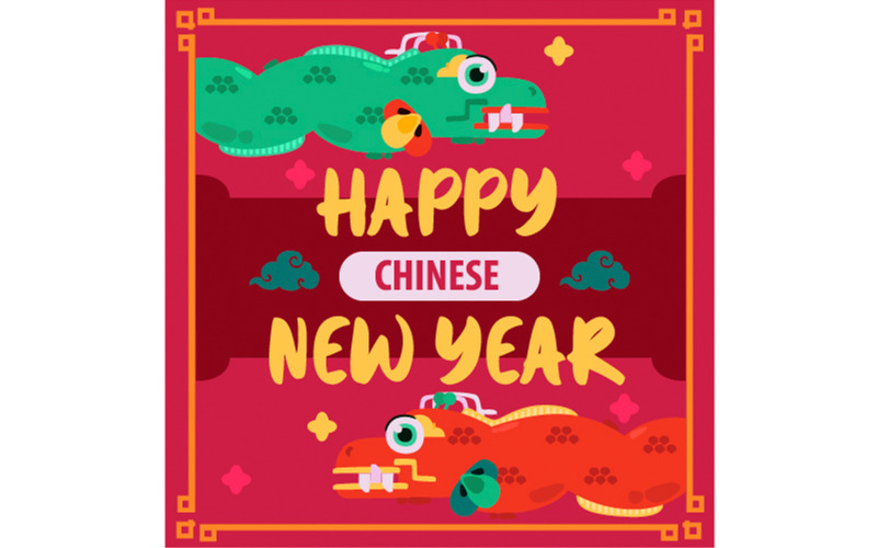 Glückliche chinesische Neujahrsfest-Illustration