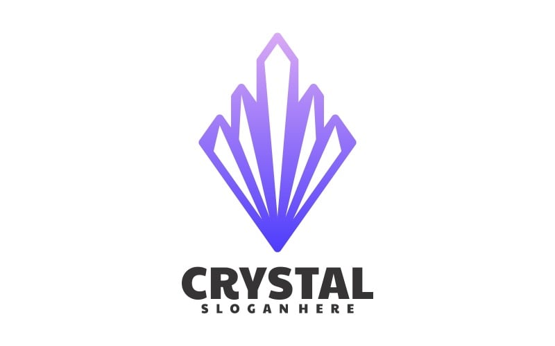 Stile di logo di arte di linea di cristallo