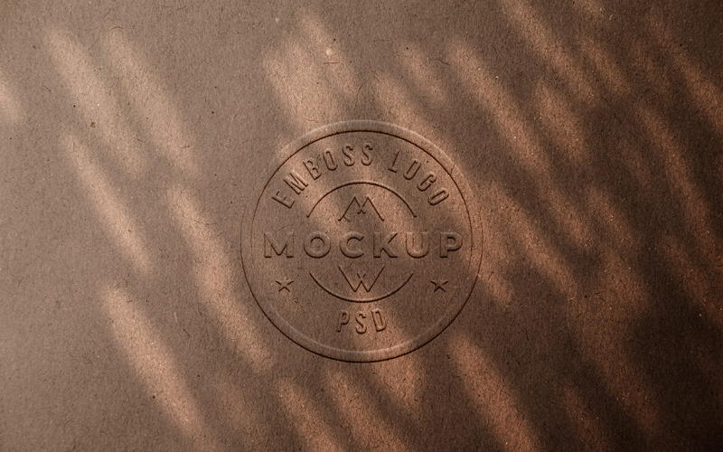 Logo in rilievo Mockup Modello PSD Vol 04