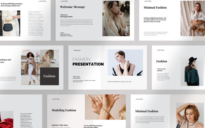 Minimale presentatiesjabloon voor mode