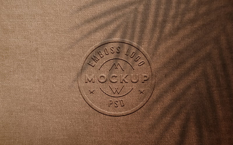 Plantilla PSD de maqueta de logotipo en relieve Vol 03