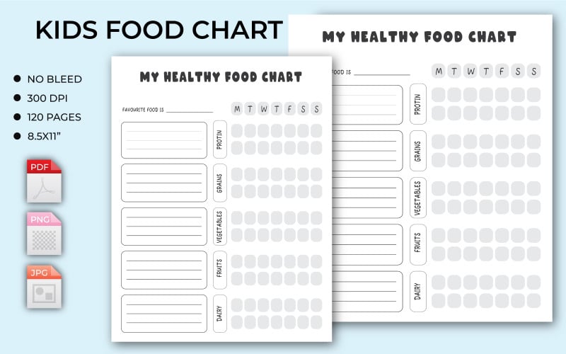 kids-food-chart-planner-kdp-interior-templatemonster