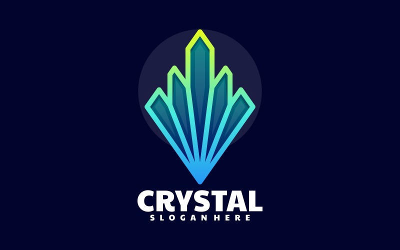 Logotipo Gradiente de arte Crystal Line