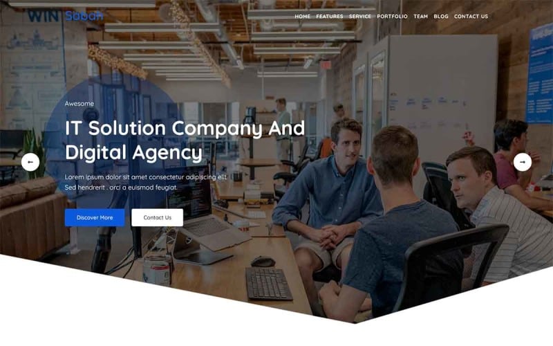 Sabah - Landing Page für IT-Lösungen WordPress Theme