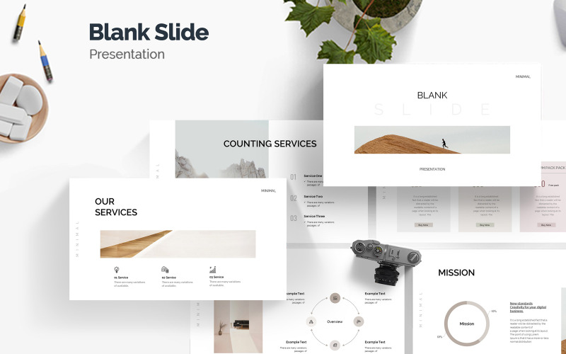 Layout de apresentação de slides em branco - TemplateMonster