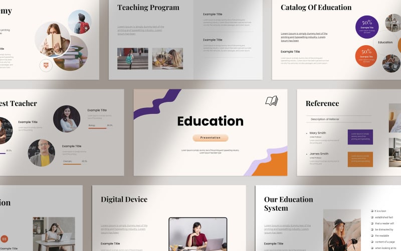 Minima Education Presentation Template - TemplateMonster
