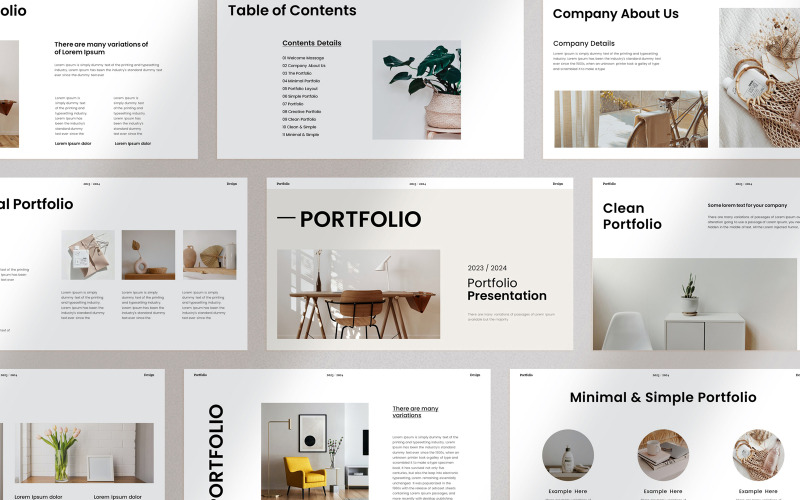 Szablon prezentacji portfolio projektowego