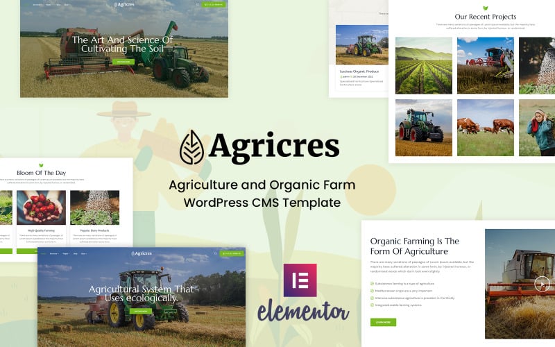 Agricres - Tema WordPress para Agricultura y Granjas Orgánicas