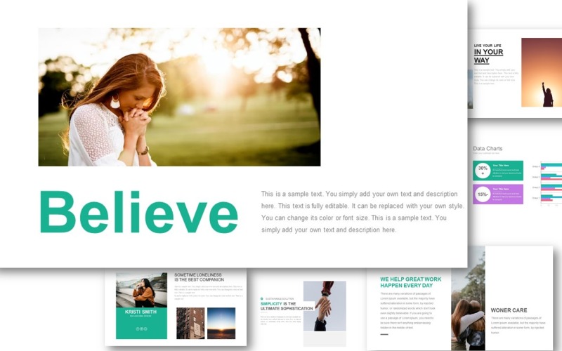 Believe - сучасний шаблон PowerPoint