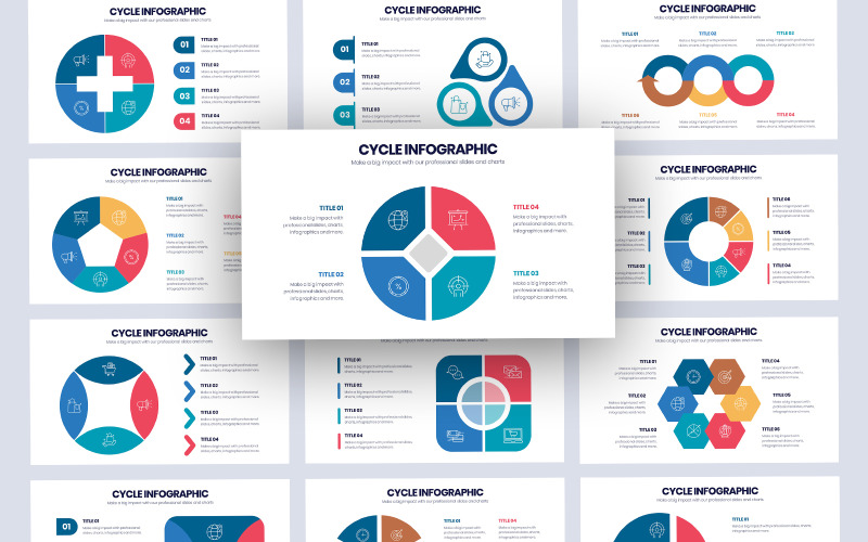 Business Cycle Process Infografik Google Slides-Vorlage