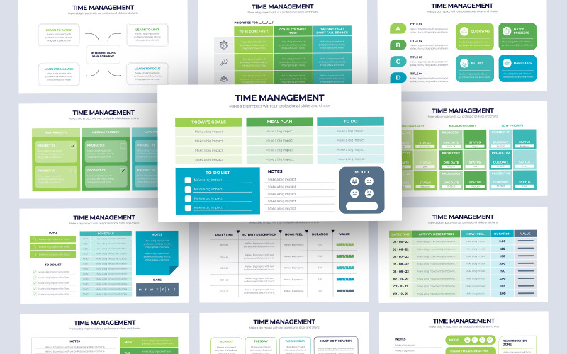Business Time Management-Folien Google Slides-Vorlage