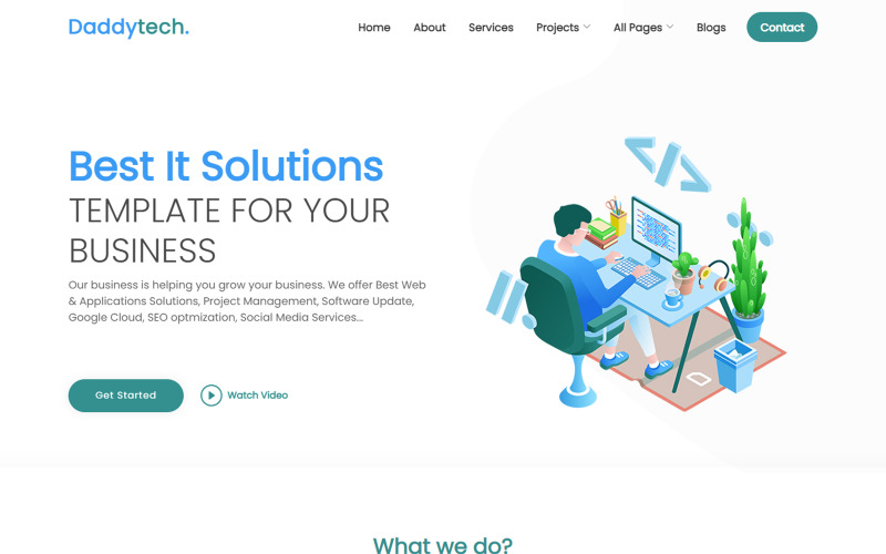 D-Tech – Webdesign und Webentwicklung Website-Vorlage